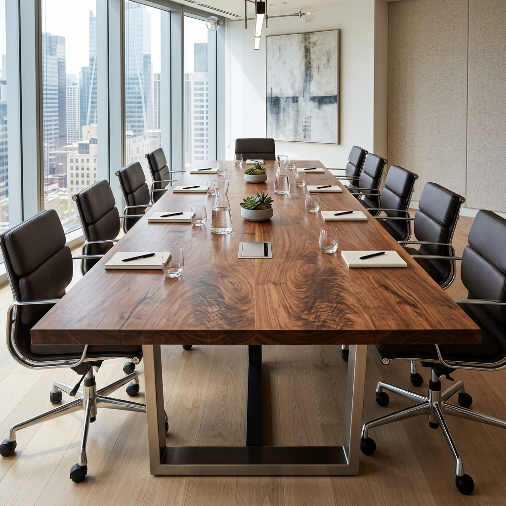 Bespoke Walnut Executive Table